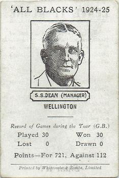 1924 Whitcombe & Tombs Ltd All Blacks #NNO Stanley Dean Front